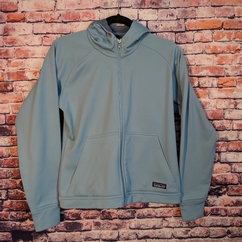 Patagonia Women's Hooded Fleece Jacket Size S Blue